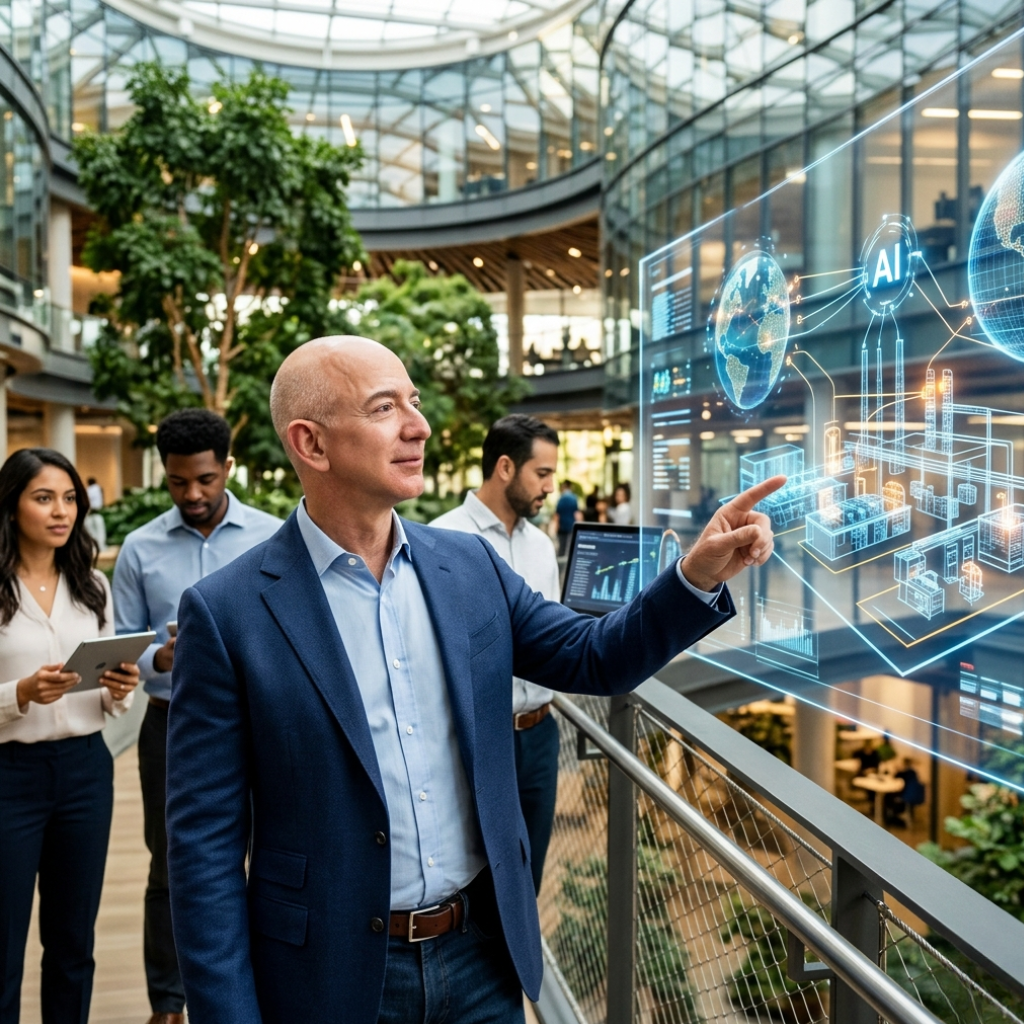 Jeff Bezos investit 100 milliards : une nouvelle ambition pour transformer l’industrie avec l’IA