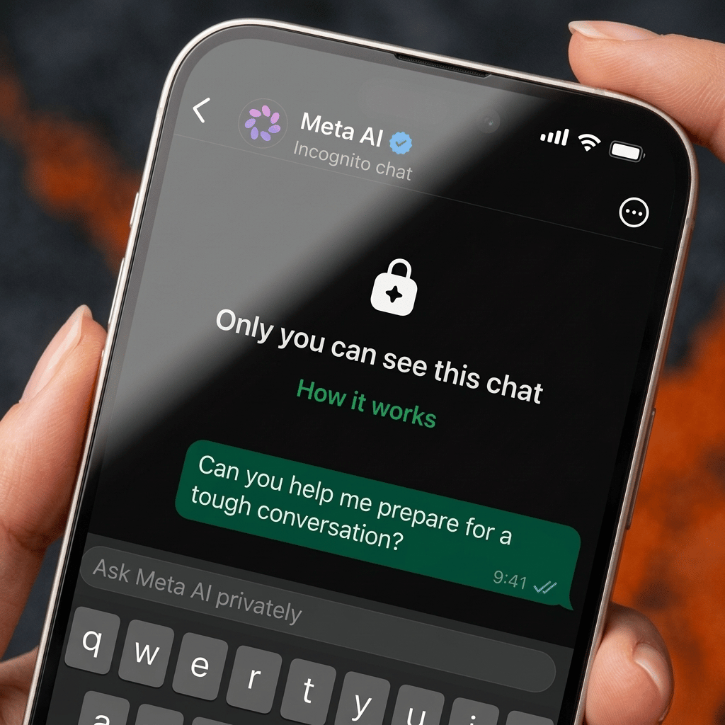 Meta veut rendre son IA plus discrète avec Incognito Chat sur WhatsApp
