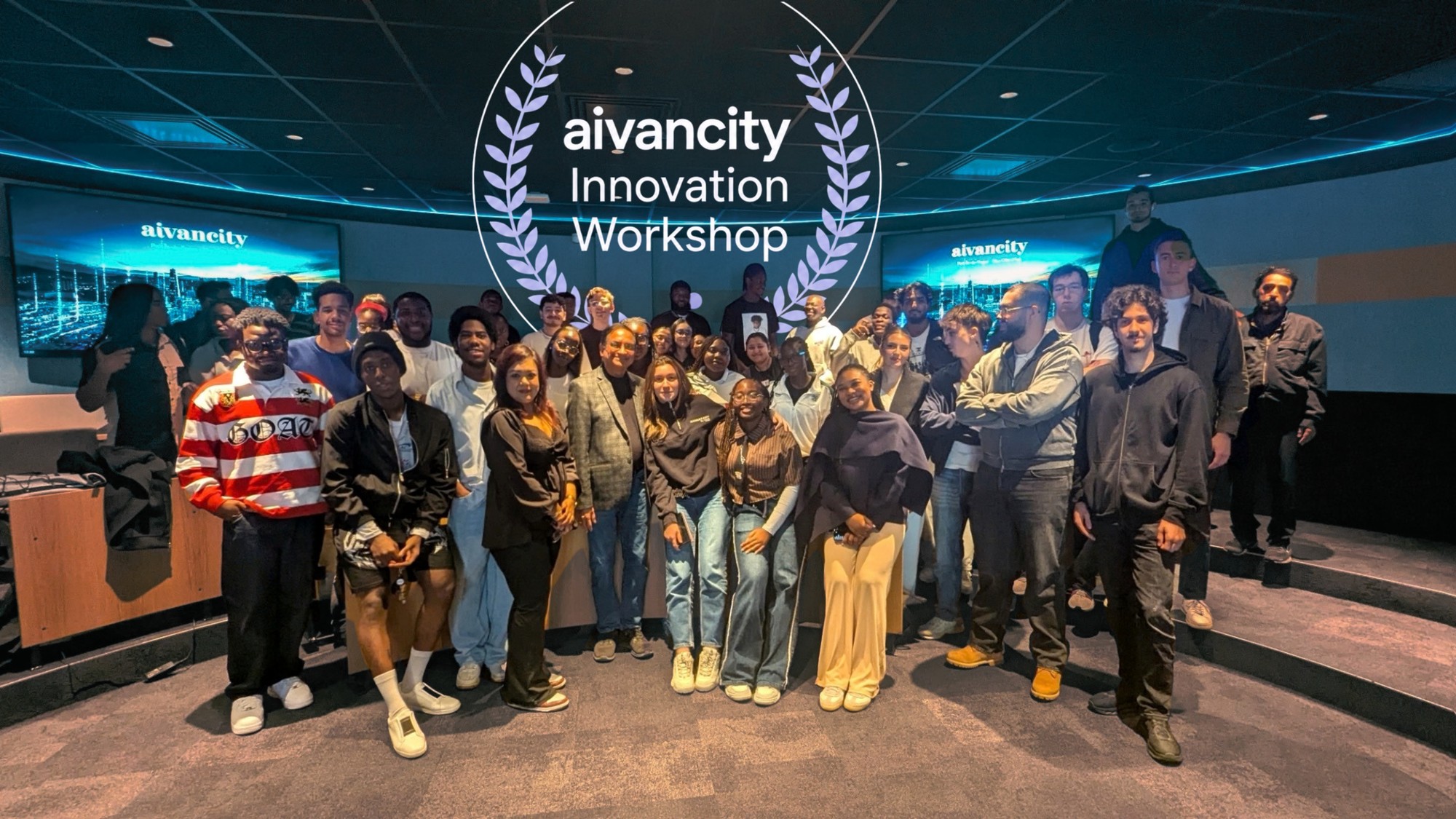 Aivancity students with Prof. Dhar after the workshop